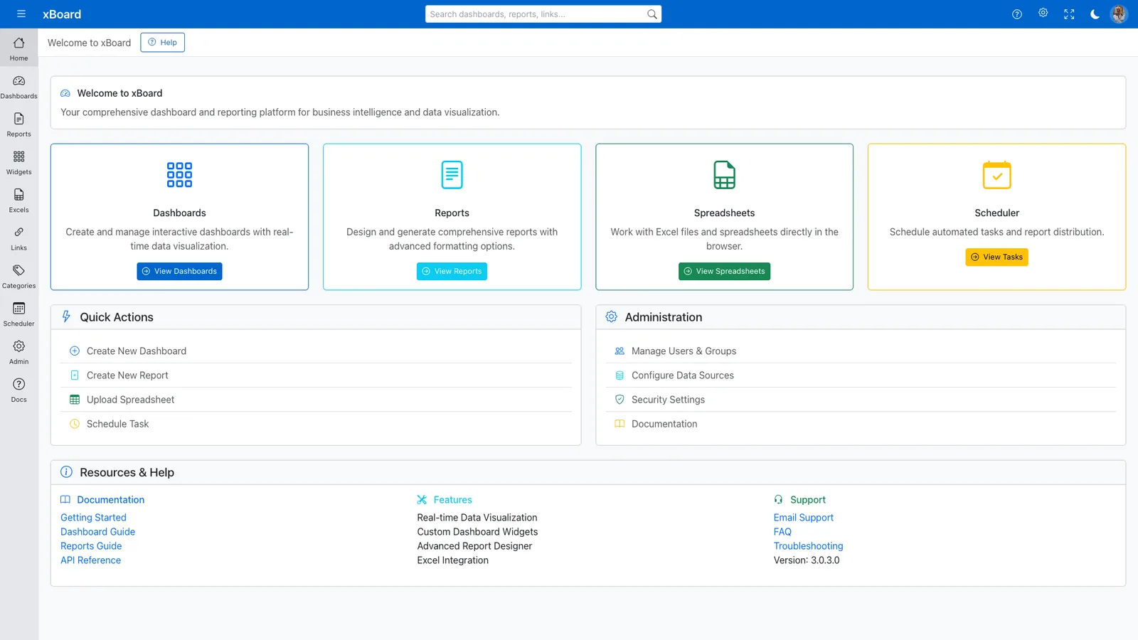 XBoard Dashboard Preview